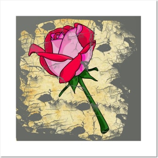 Vintage Rose - Valentines Posters and Art